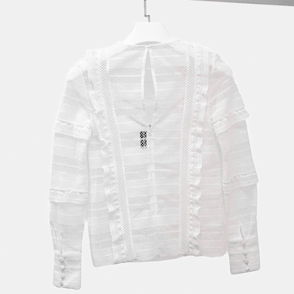 Self-Portrait Ruffle Blouse - Picture 3 of 9
